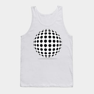 Black Polka Ball Pattern 1 Tank Top